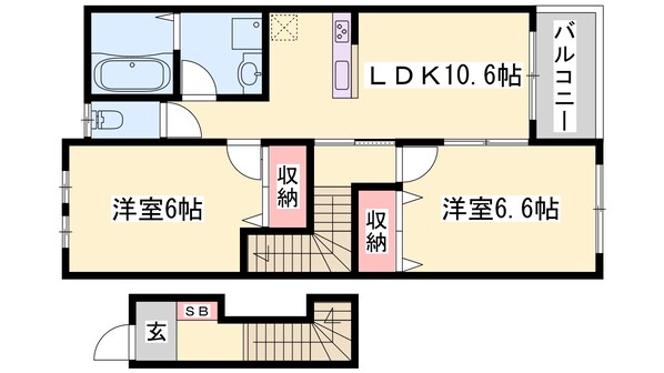 フローラⅡの物件間取画像